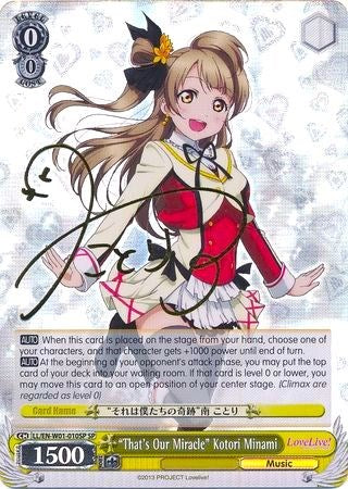 "That's Our Miracle" Kotori Minami (LL/EN-W01-010SP SP) [Love Live! DX]