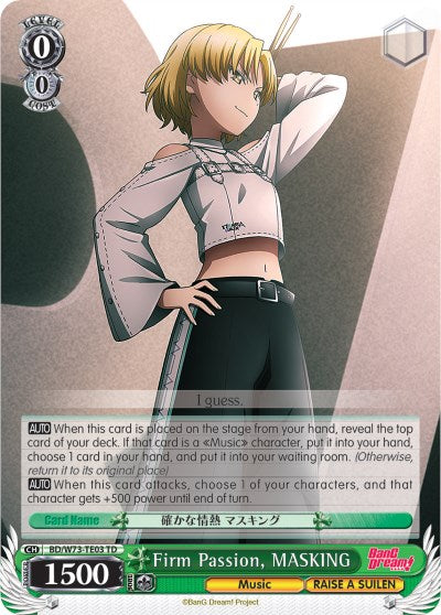 Firm Passion, MASKING (BD/W73-TE03 TD) - BanG Dream! Vol.2