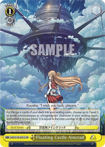 Floating Castle Aincrad (SR) (SAO/S100-E021S SR) - Sword Art Online Animation 10th Anniversary