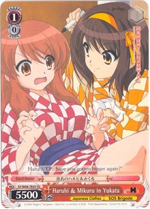Haruhi & Mikuru in Yukata (TD) (SY/W08-TE03 TD) - The Melancholy of Haruhi Suzumiya