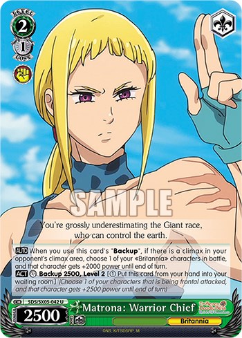 Matrona: Warrior Chief (SDS/SX05-042 U) - The Seven Deadly Sins: Revival of The Commandments