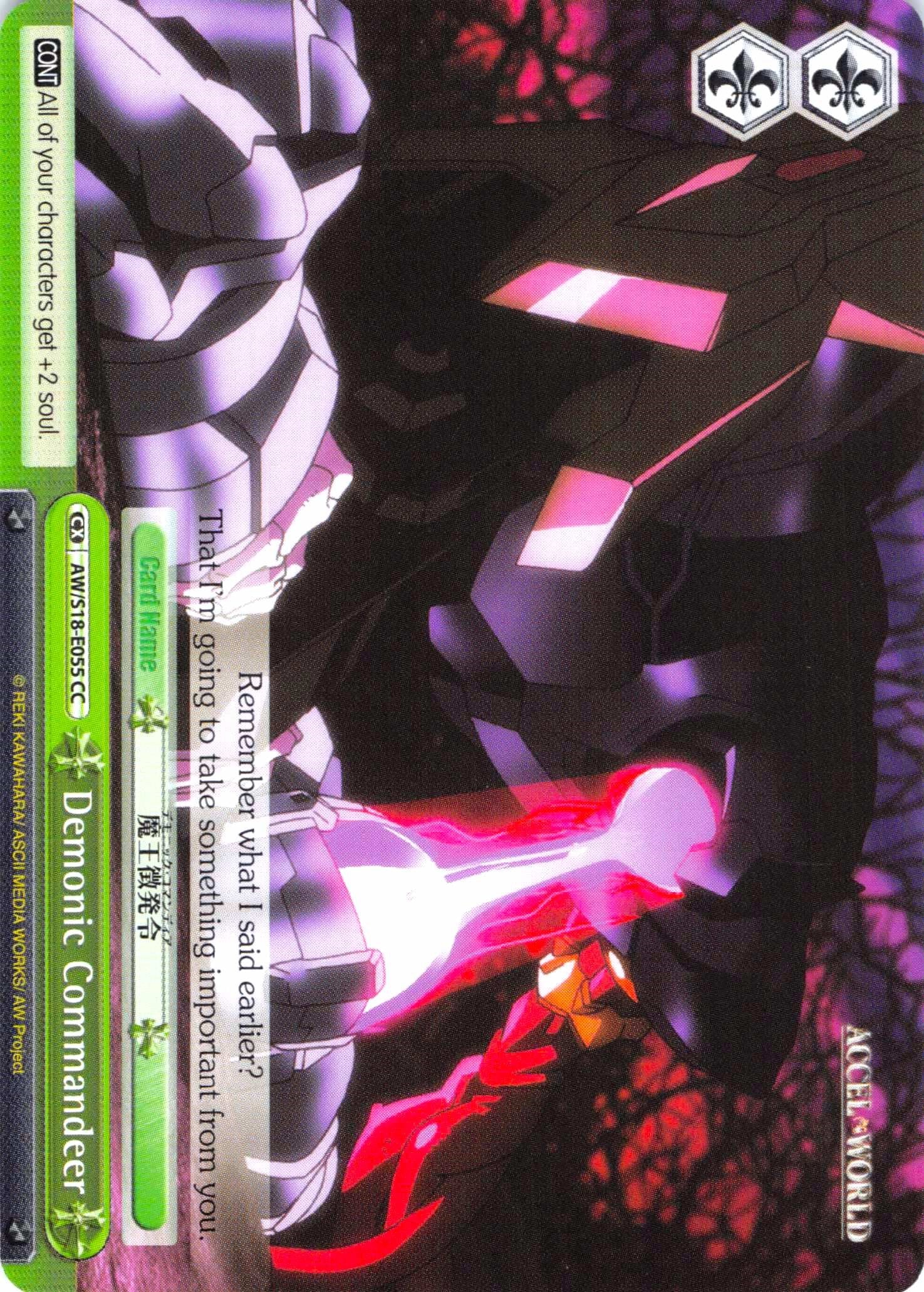 Demonic Commandeer (AW/S18-E055 CC) - Accel World