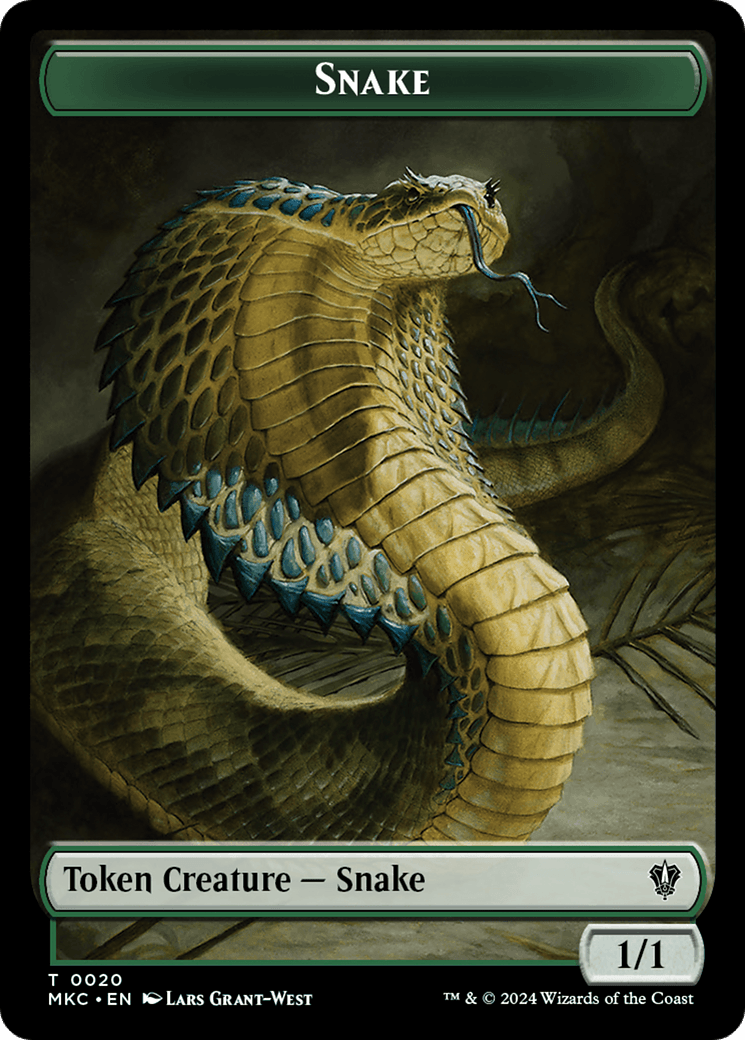 Snake // Morph Double-Sided Token [Murders at Karlov Manor Commander Tokens] - Josh's Cards