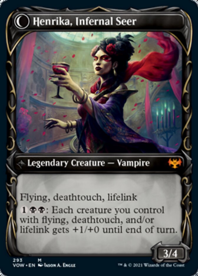 Henrika Domnathi // Henrika, Infernal Seer (VOW-293) - Innistrad: Crimson Vow: (Showcase, Double Faced Transform)