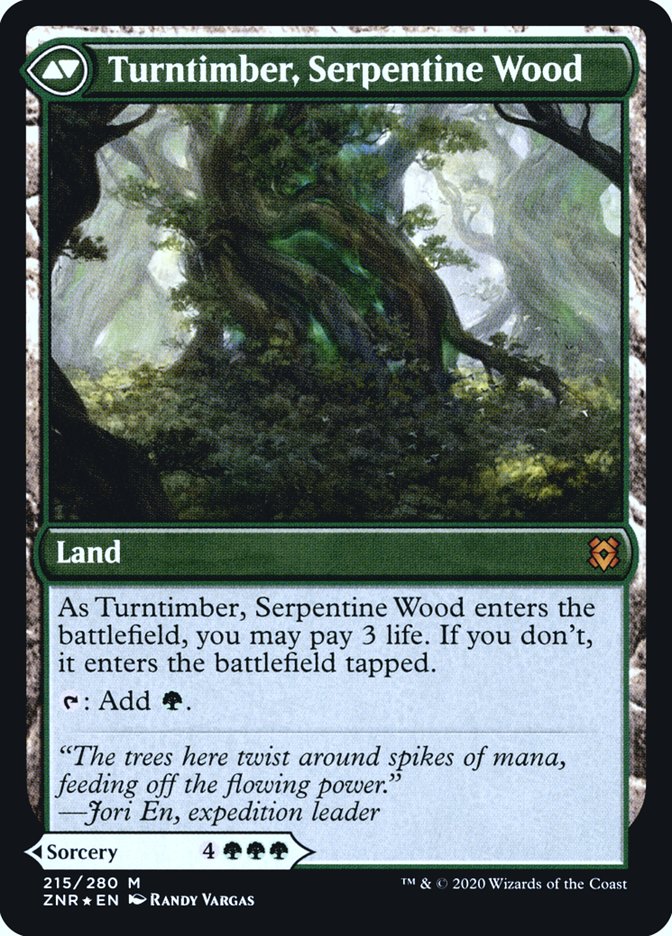Turntimber Symbiosis // Turntimber, Serpentine Wood (PRE-215S) - Zendikar Rising Promos Foil