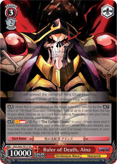 Ruler of Death, Ainz (OVL/S62-TE17 TD) - Nazarick: Tomb of the Undead