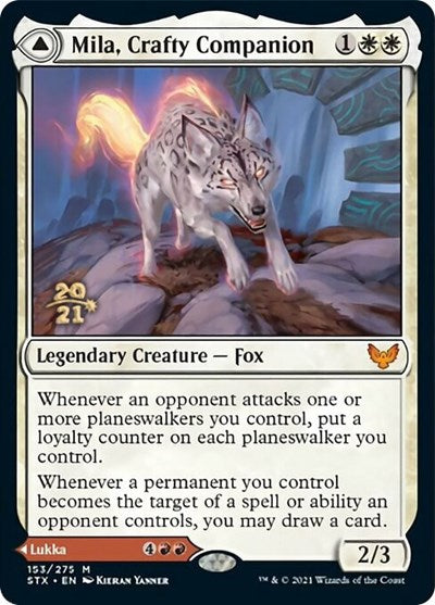 Mila, Crafty Companion // Lukka, Wayward Bonder (PRE-153S) - Strixhaven: School of Mages Promos Foil