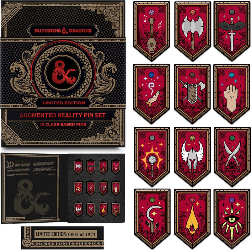 D&D Character Class Augmented Reality Enamel Pin Set of 12 - Shared Exclusive