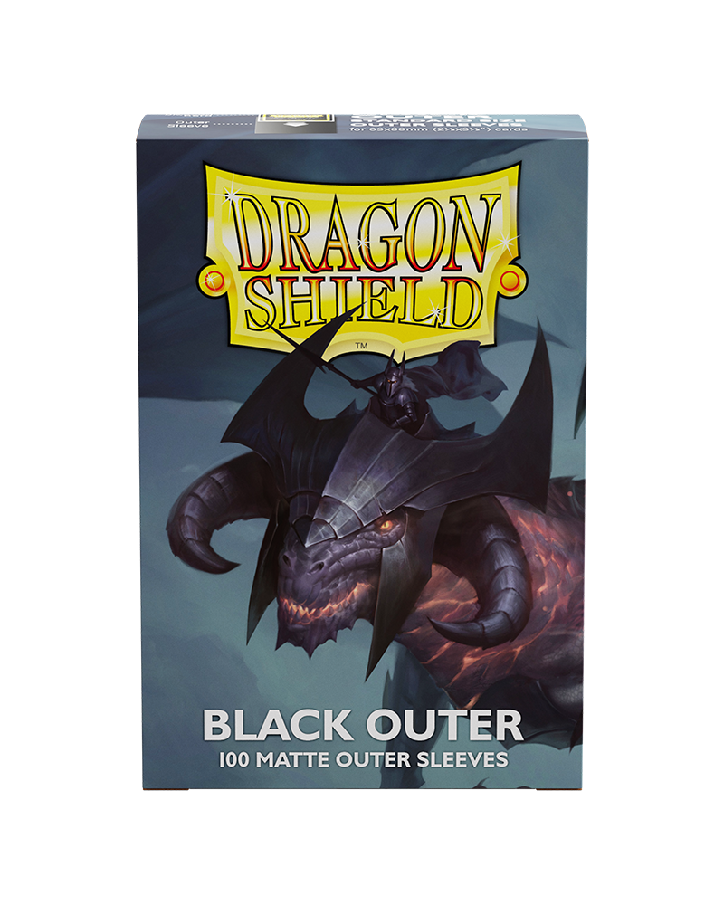 Dragon Shield: 100ct Outer Sleeves - Matte Black (Standard)