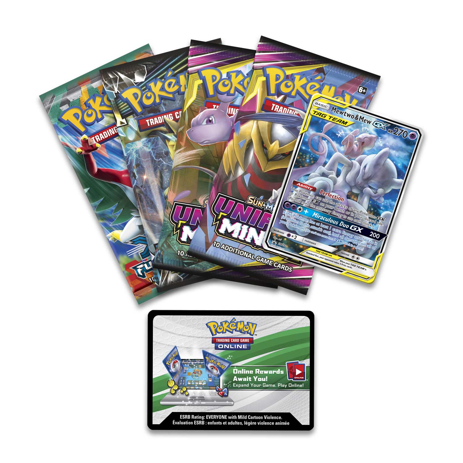 Sun & Moon: Unified Minds - Power Partnership Tin (Mewtwo & Mew GX)