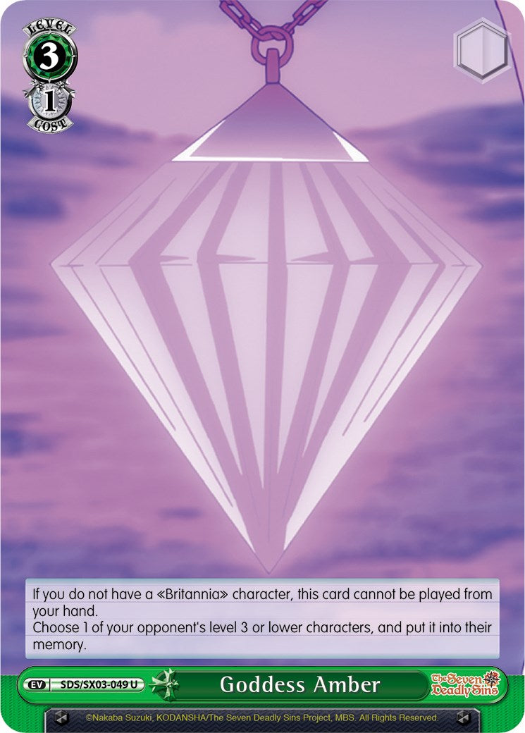 Goddess Amber (SDS/SX03-049 U) - The Seven Deadly Sins