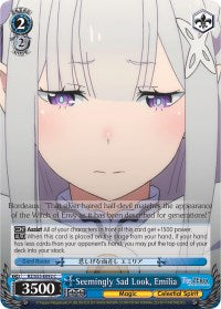 Seemingly Sad Look, Emilia (RZ/S55-E092 C) - Re:ZERO Vol.2