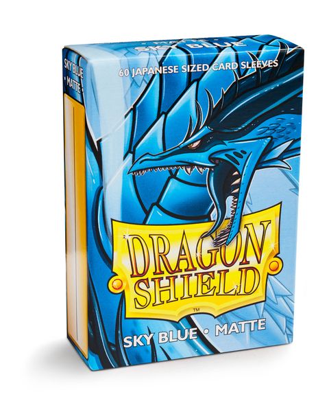 Dragon Shield Matte Sky Blue Japanese Sleeves 60-Count