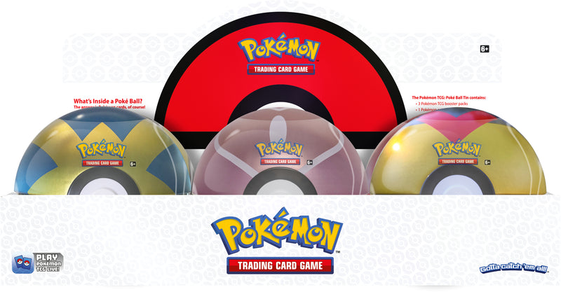 Pokemon: Spring 2022 Pokeball Tin Display (Set of 6 Tins)