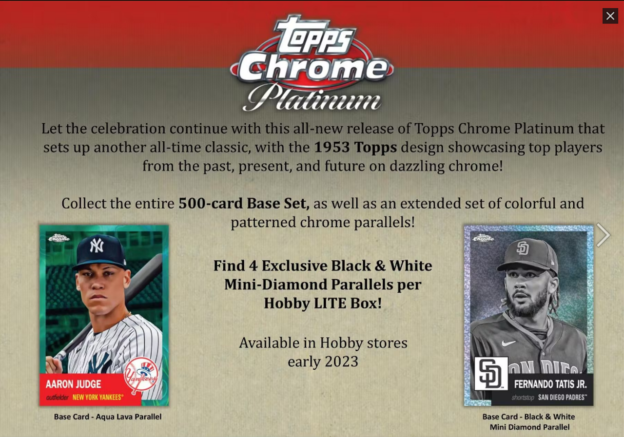 2022 Topps Chrome Platinum Anniversary Baseball Lite Hobby Box
