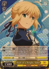 Style of a Knight, Saber (FS/S34-E001 RR) - Fate/stay night [Unlimited Blade Works]