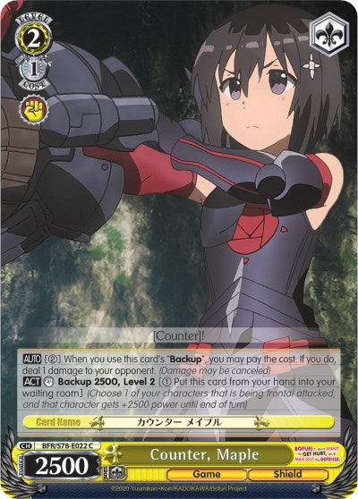 Counter, Maple (BFR/S78-E022 C) - BOFURI: I Don't Want to Get Hurt, so I'll Max Out My Defense
