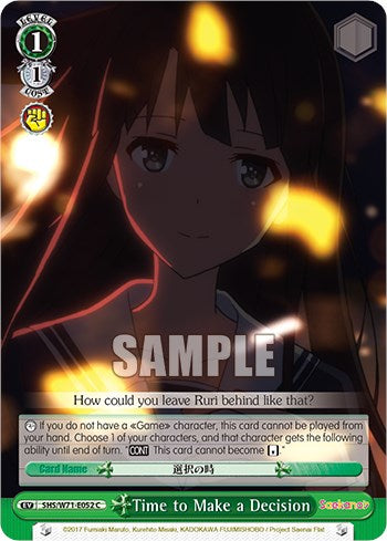 Time to Make a Decision (SHS/W71-E052 C) - Saekano How to Raise a Boring Girlfriend. flat