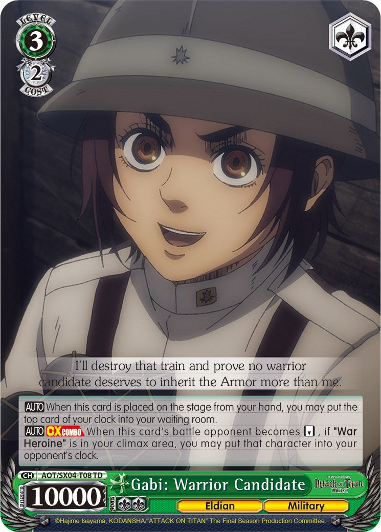 Gabi: Warrior Candidate (AOT/SX04-T08 TD) - Attack On Titan: Final Season