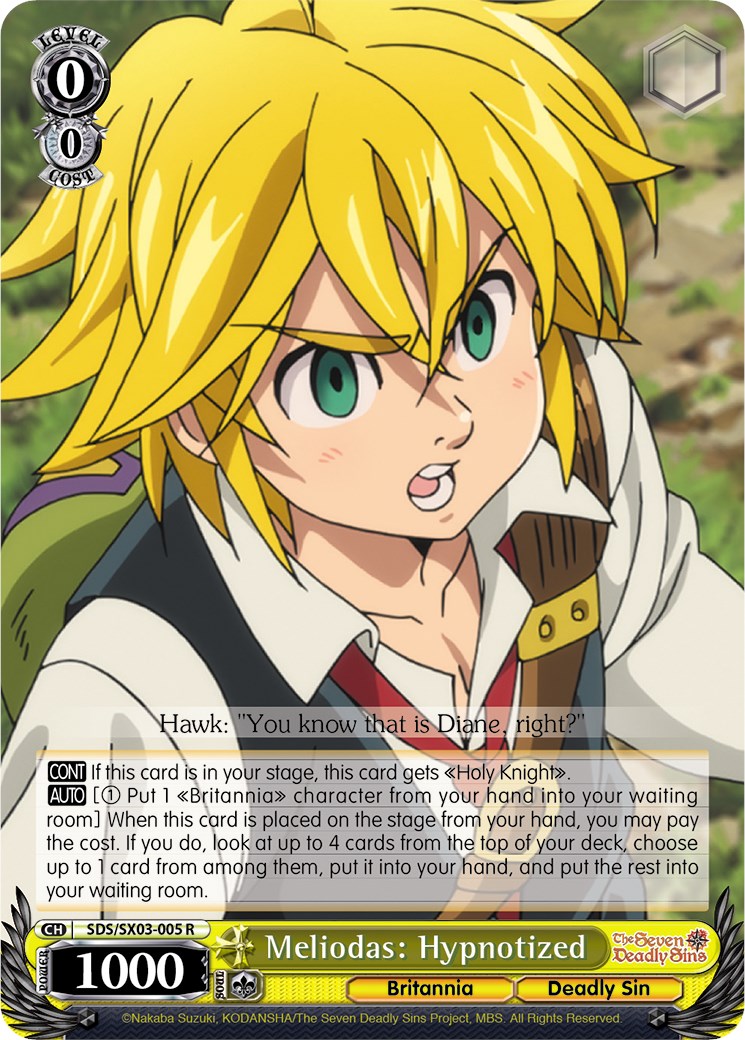 Meliodas: Hypnotized (SDS/SX03-005 R) - The Seven Deadly Sins