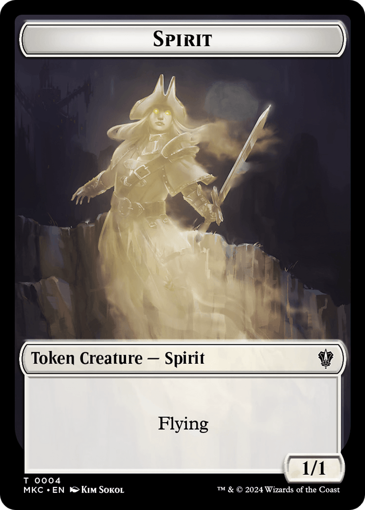 Spirit // Phyrexian Germ Double-Sided Token [Murders at Karlov Manor Commander Tokens] - Josh's Cards