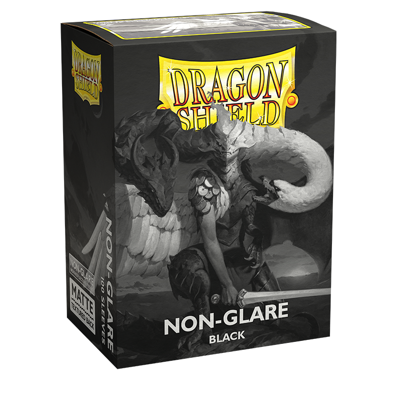 Dragon Shield: Standard 100ct Sleeves - Black (Non-Glare Matte)