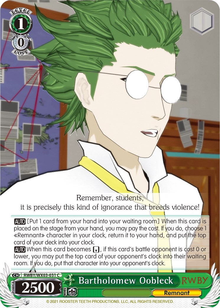Bartholomew Oobleck (RWBY/WX03-031 C) - RWBY