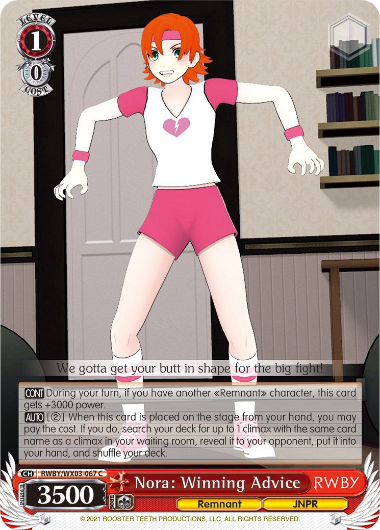 Nora: Winning Advice (RWBY/WX03-067 C) - RWBY