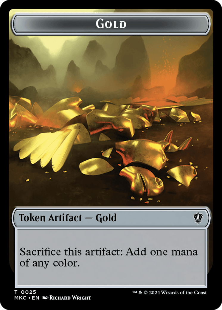 Gold // Treasure Double-Sided Token [Murders at Karlov Manor Commander Tokens] - Josh's Cards