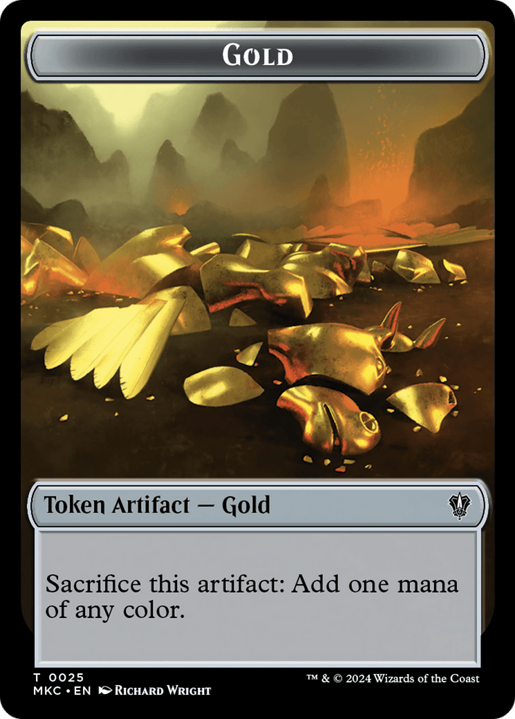 Gold // Kobolds of Kher Keep Double-Sided Token [Murders at Karlov Manor Commander Tokens] - Josh's Cards