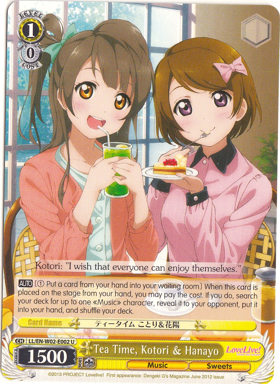 Tea Time, Kotori & Hanayo (LL/EN-W02-E002 U) - Love Live! DX Vol.2