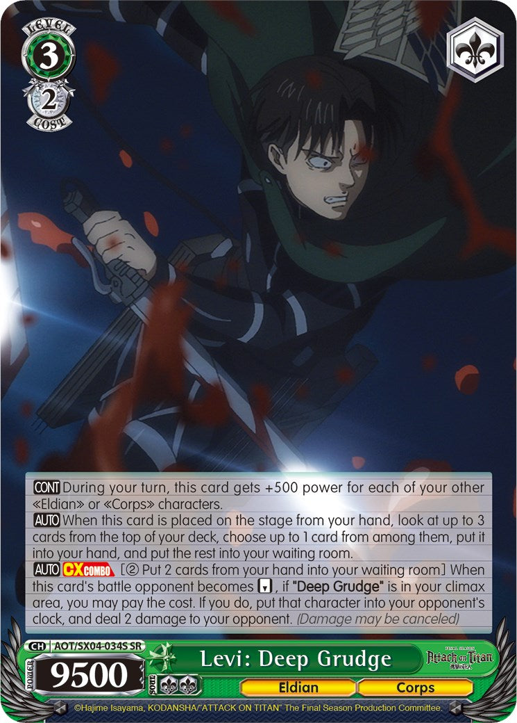 Levi: Deep Grudge (SR) (AOT/SX04-034S SR) - Attack On Titan: Final Season