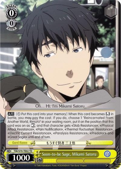 Soon-to-be Sage, Mikami Satoru (TSK/S70-TE02 TD) - That Time I Got Reincarnated as a Slime