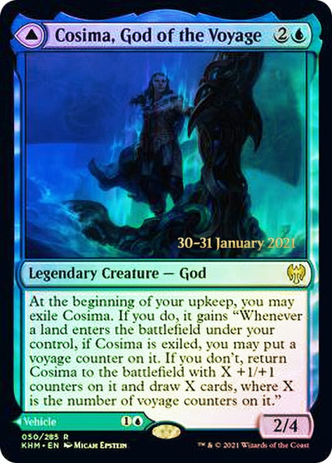 Cosima, God of the Voyage // The Omenkeel (PRE-50S) - Kaldheim Promos Foil