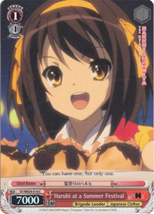 Haruhi at a Summer Festival (Foil) (SY/WE09-E18) - The Melancholy of Haruhi Suzumiya Extra Booster