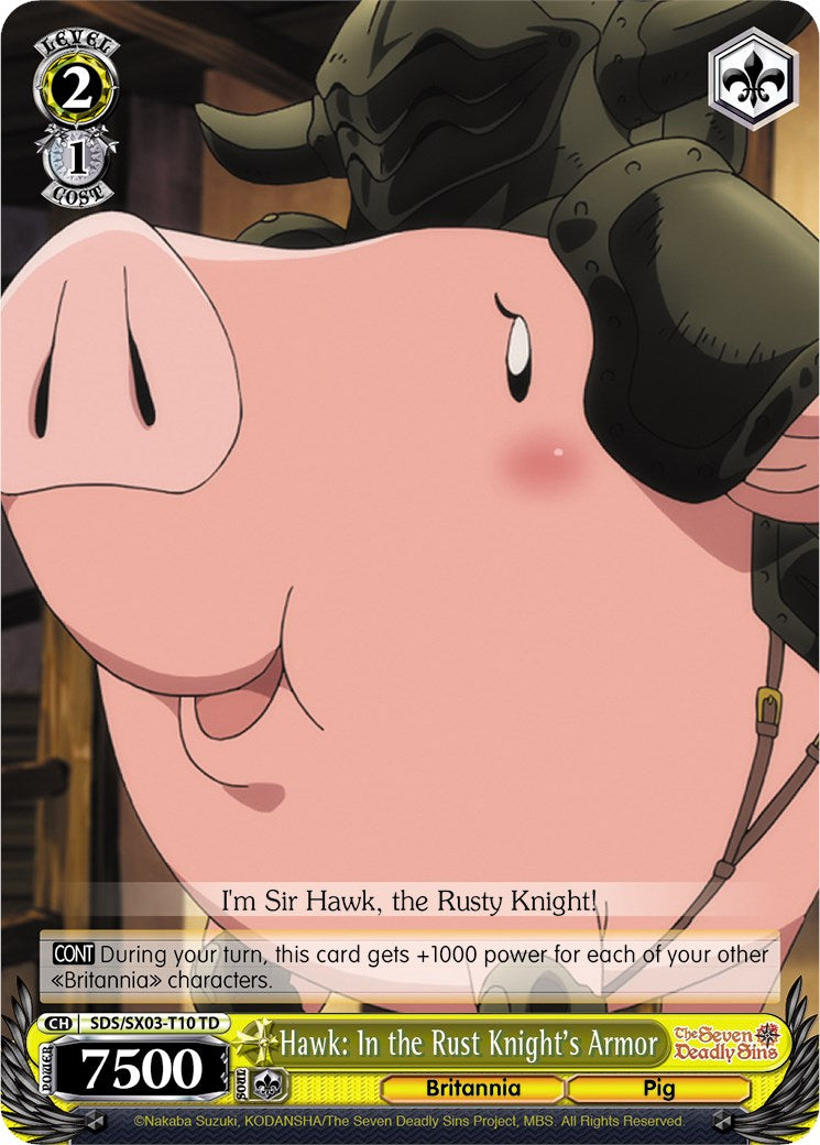 Hawk: In the Rust Knight's Armor (SDS/SX03-T10 TD) - The Seven Deadly Sins