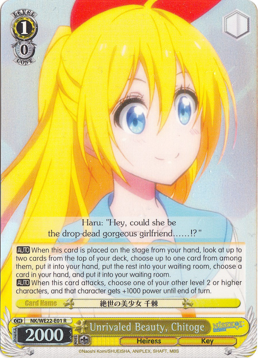 Unrivaled Beauty, Chitoge (Parallel Foil) (NK/WE22-E01) - NISEKOI Extra Booster