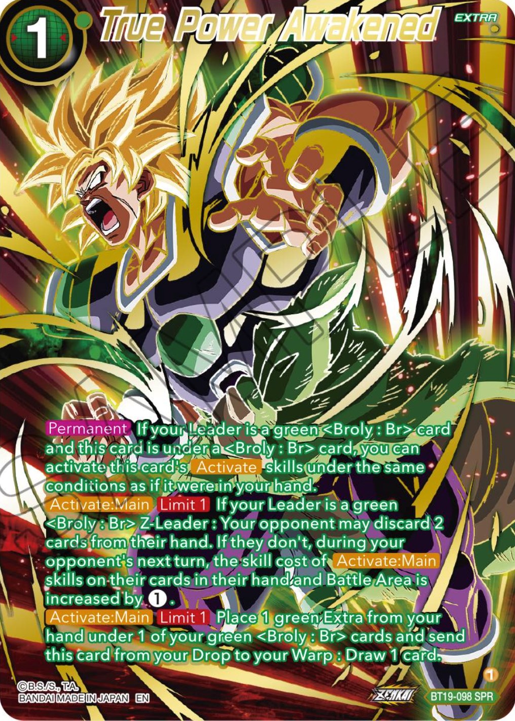 True Power Awakened (SPR) (BT19-098) [Fighter's Ambition]