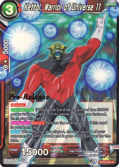 Kettol, Warrior of Universe 11 (BT14-025) [Cross Spirits Prerelease Promos]