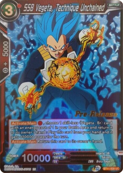 SSB Vegeta, Technique Unchained (BT11-009) [Vermilion Bloodline Prerelease Promos]