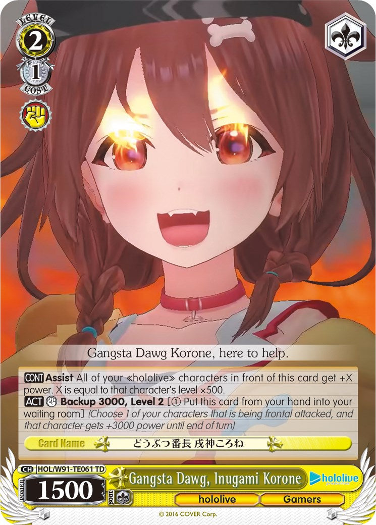 Gangsta Dawg, Inugami Korone (HOL/W91-TE061 TD) - hololive production