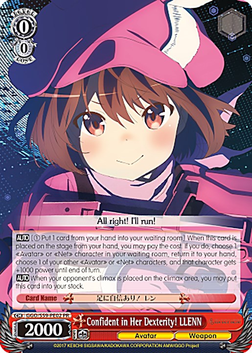 Confident in Her Dexterity! LLENN (GGO/S59-PE02 PR) - Gun Gale Online