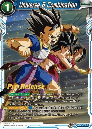 Universe 6 Combination (BT15-059) [Saiyan Showdown Prerelease Promos]