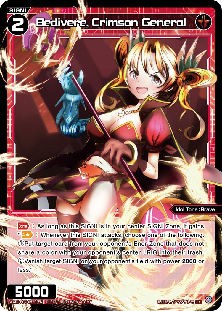 Bedivere, Crimson General (Parallel Foil) (WXDi-P04-057P) [Vertex Diva]