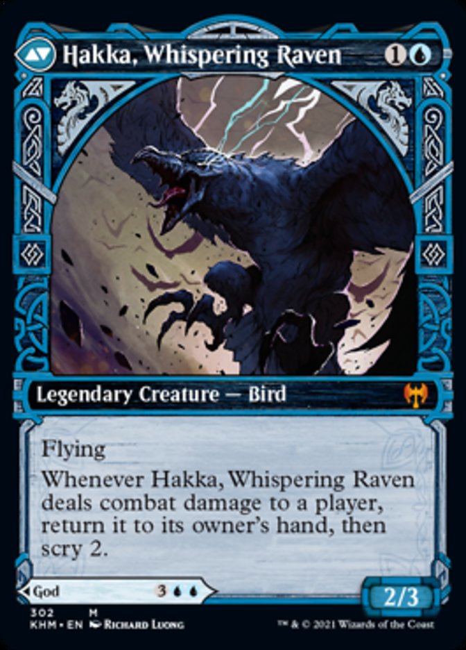 Alrund, God of the Cosmos // Hakka, Whispering Raven (KHM-302) - Kaldheim: (Showcase)