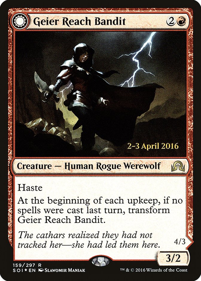 Geier Reach Bandit // Vildin-Pack Alpha (PRE-159S) - Shadows over Innistrad Promos: (Double Faced Transform) Foil