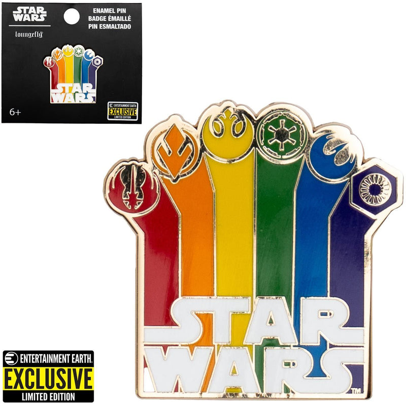 Star Wars Rainbow Logo Enamel Pin - Entertainment Earth Exclusive