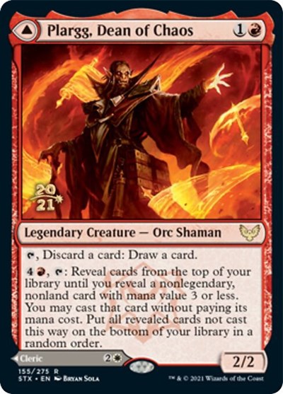 Plargg, Dean of Chaos // Augusta, Dean of Order (PRE-155S) - Strixhaven: School of Mages Promos Foil