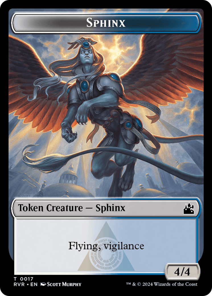 Spirit (0018) // Sphinx Double-Sided Token [Ravnica Remastered Tokens] - Josh's Cards