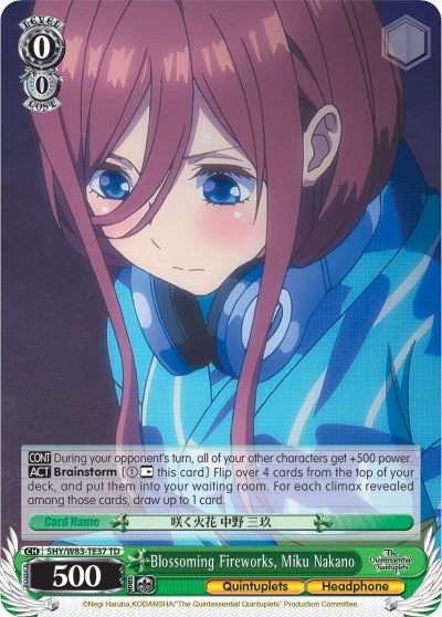 Blossoming Fireworks, Miku Nakano (5HY/W83-TE37 TD) - The Quintessential Quintuplets